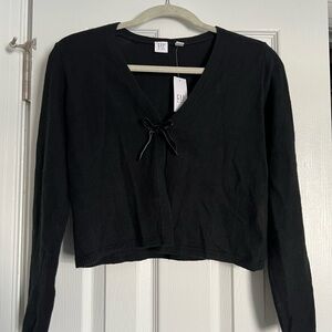 GAP Kids XL Black Cardigan with Bow
